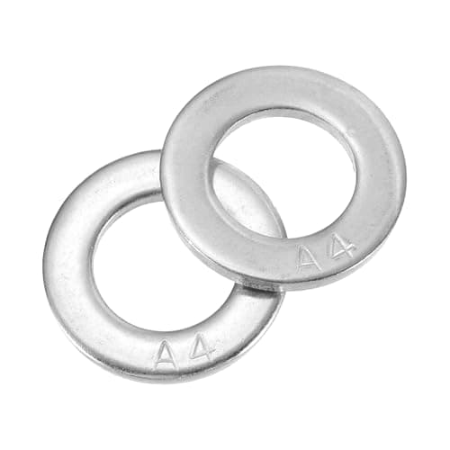 Image of sourcing map 4Pcs M20 316 Stainless Steel Flat Washers Plain Washer 20mm ID 37mm OD 3mm Thick Flat Spacers for Screws Bolts Garden Faucet Plumbing Repair, Silver