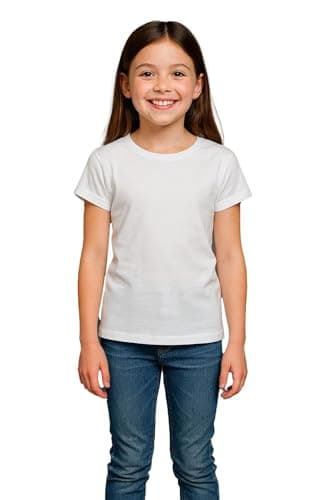 Image of A2Z 4 Kids Girls T Shirts Cotton Plain Tie Dye Short Sleeves T Shirts Top Soft Feel Trendy - Girls T Shirt White 2-3