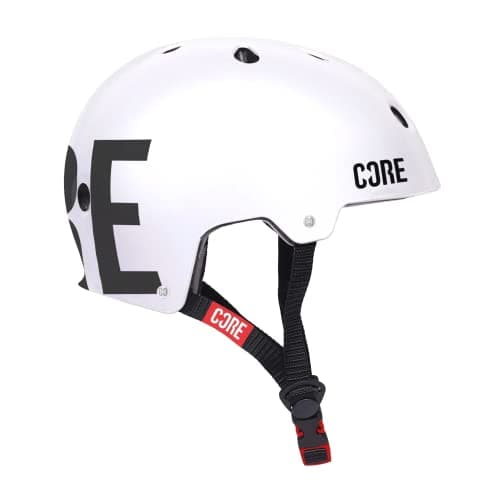 Image of CORE Protection Street Helmet Skate/BMX/Bike/MTB/Roller Derby/Scooter - White/Black, L/XL