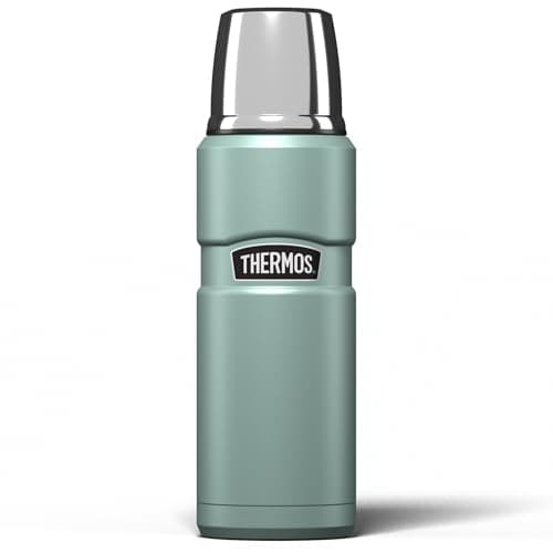Image of Thermos Stainless King 470ml Multi- Purpose Thermos Flask - Original-Style Flask can be Used as Travel Mug or Insulated Water Bottle for Daily Commute & Weekend Adventures – Duck Egg