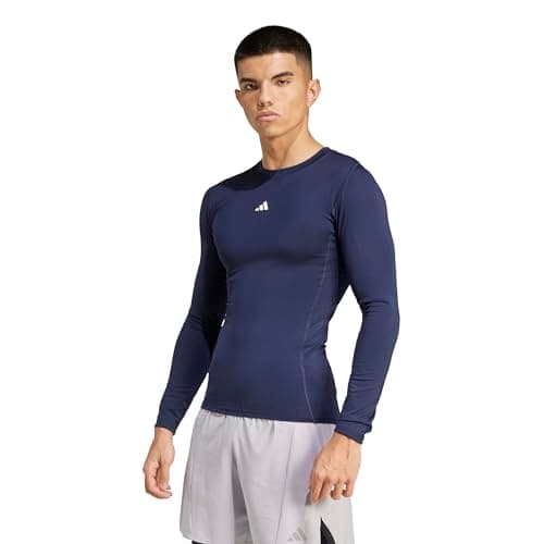 Image of adidas Men's Techfit Compression Long Sleeve Training T-Shirt, Ink, 3XL