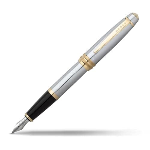 Image of CROSS Bailey Medalist Fountain Pen with Gold-Plated Appointments and Medium Stainless Steel Nib incl. Premium Gift Box – Refillable Cartridge Pen