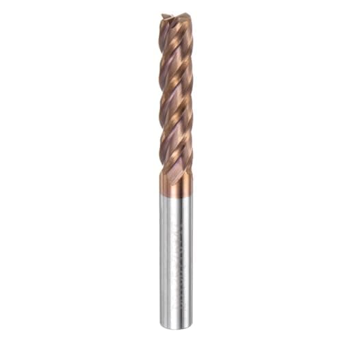 Image of sourcing map Carbide Square End Mill 8mm (5/16") Dia 8mm (5/16") Shank 75mm (3") Extra Long HRC55 TiSiN Coated Micro-Grain Tungsten Carbide 4 Flutes Milling Bit Cutter
