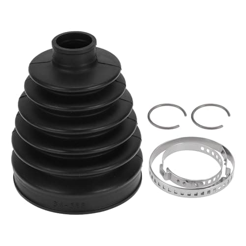 Image of HEROFFIX 1 Set CV Joint Boot Kit for BMW 530i XDrive 2017-2023 for BMW 540i 2017-2023 Outer Constant Velocity Joint Boot W/Clamps No.31608657723 Black Rubber