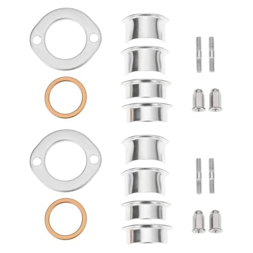 Image of ECSiNG 2 Sets Motorcycle Exhaust Pipe Collets Collars Clamp Holder Compatible with Honda CG125 CB XL XL185
