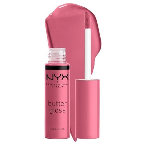 Image of NYX Professional Lip Gloss, Makeup Butter Liquid Lip Gloss, Glossy Softening Shine, Cruelty Free Fornula, Moisturizing, Easy to Apply, Comfortable to Wear, Shade: 15 Angel Food Cake