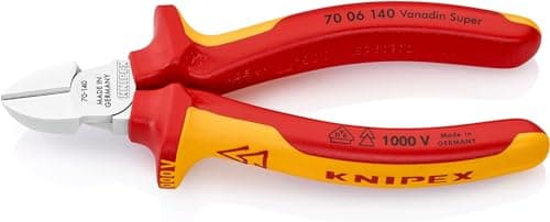 Image of KNIPEX Diagonal Cutter Chrome-Plated Insulated with Multi-Component Grips, VDE-Tested 140 mm, 70 06 140