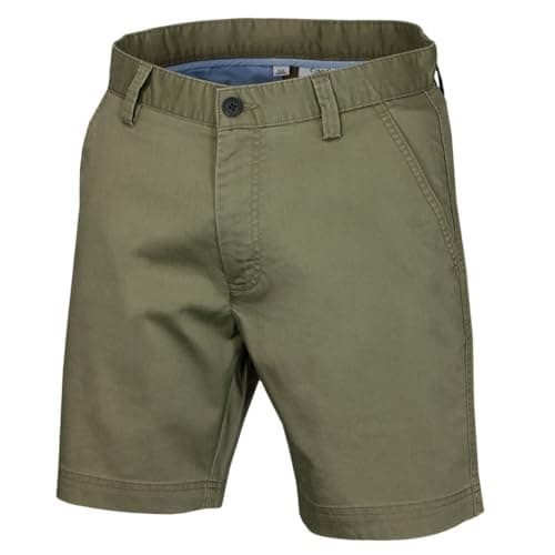 Image of Calvin Klein Mens Campus Chino Lightweight Shorts - Pale Olive - 32" Waist