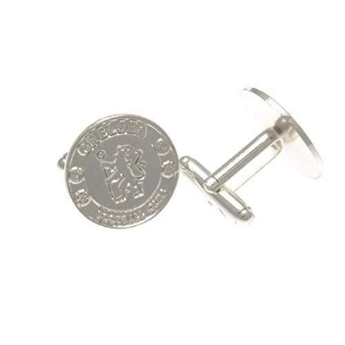 Image of Chelsea F.C. Silver Plated Cufflinks CR Official Merchandise