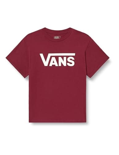 Image of Vans Classic Drop V SS Crew Tee-B, Burgundy and White, 8 Years