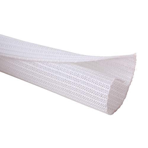 Image of Alex Tech 10ft - 1/2 inch Cord Protector Wire Loom Tubing Cable Sleeve Split Sleeving for USB Cable Power Cord Audio Video Cable – Protect Cat from Chewing Cords - White