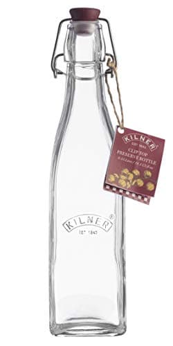 Image of Kilner Clip Top Square Bottle 0.25 Litre, Metal, Juego de 6 piezas