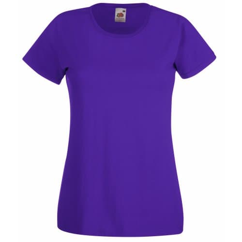 Image of Fruit of the Loom Valueweight T Lady-Fit Womens T-Shirt - Purple - L