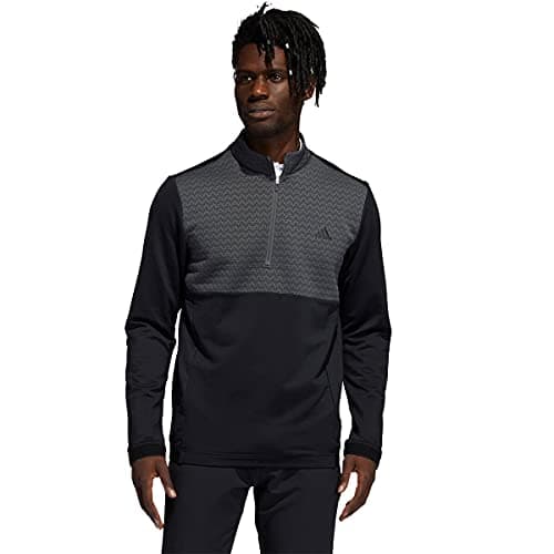 Image of adidas Golf Mens Cold.RDY 1/4 Zip Sweater - Black - L