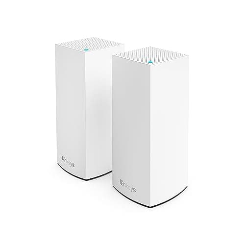 Image of Linksys Atlas 6 Mesh WiFi 6 System - Dual Band AX3000 WiFi Router Extender with 4 Times Higher Speed up to 3.0Gbps - More Than 50 Devices and 372 m² Wireless Coverage - Pack of 2, White
