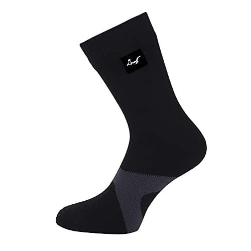 Image of OTTERSHELL Waterproof Athletic Socks, Unisex Performance Socks for Hiking, Cycling, Fishing, Multiple Styles (UK, Numeric, 9, 11, Regular, Regular, Black - Grey)