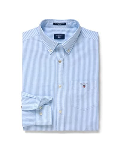 Image of GANT Men's REG Oxford Banker BD Dress Shirt, Capri Blue, Regular