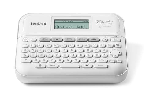 Image of Brother PT-D410 Home Office & Office Labeling Machine (for TZE tapes 3.5-18mm wide, up to 20mm/sec. Print speed)
