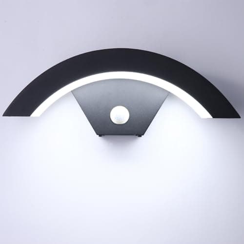 Image of Ankey LED Outdoor Wall Light with Motion Sensor, Waterproof IP65 Aluminum Lamp 12W Cool White 6000K Outside Light for Entrance Garden Terrace Stairs