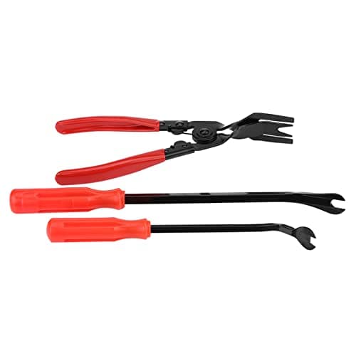 Image of for Pry Bar Teng - 3Pcs Car Trim Removal Tool Set with Clip Pliers Fastener Remover Puller Pry Bar for Dash Center Console O Radio Installation and Remover Strong Nylon Pry Tool Kit