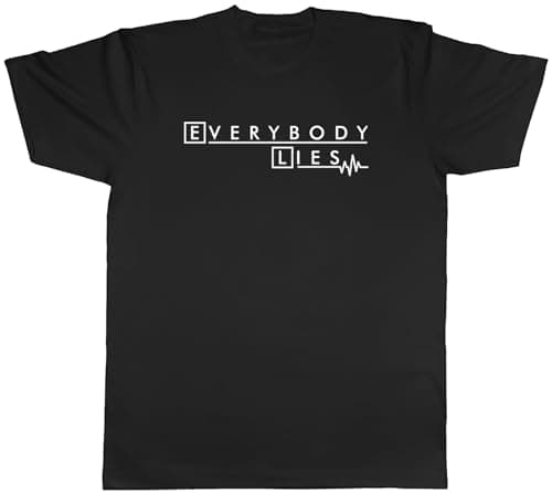 Image of Shopagift Everybody Lies Mens T-Shirt Keywords Tee Black