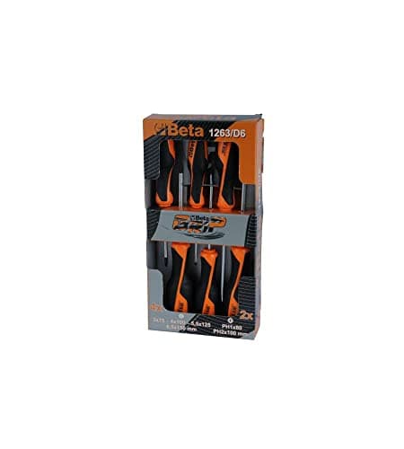 Image of Beta 12630006 Model 1263 /D6 Screwdrivers for Cross Head Phillips and Slotted Head Screws, 6 Pieces