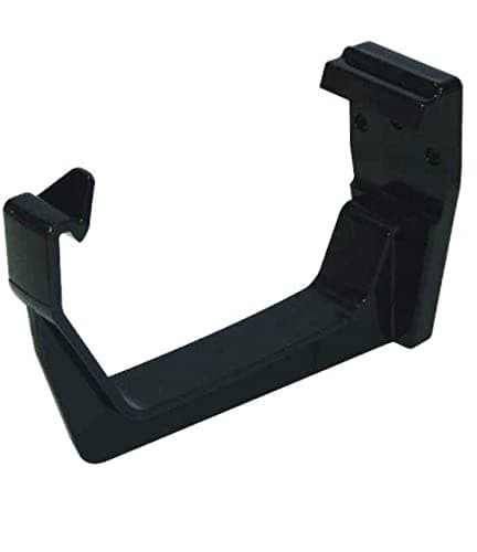 Image of FLOPLAST 114mm Square Fascia Gutter Bracket - Black - Bag of 10