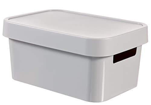 Image of Curver Mit Deckel Infinity Storage Box, Light Grey, 26.8 x 18.6 x 12.4 cm