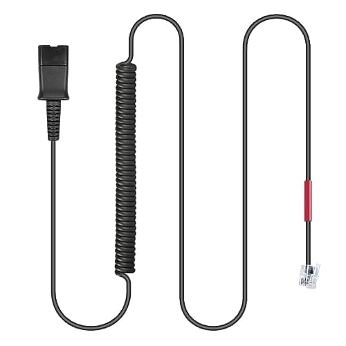 Image of RJ9 QD Adapter HIS Cable for Plantronics Quick Disconnect Headset U10P-S Cord Compatible with Yealink T21P T41P T23G T41S T42S T46S T48S Avaya 1608 9608 9611G Grandstream GXP1620 2130 Panasonic Snom