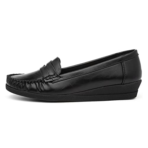 Image of SOFT-LITES. Softlites Delia Womens Black Moccasin Loafer Shoe - Size 6 UK - Black