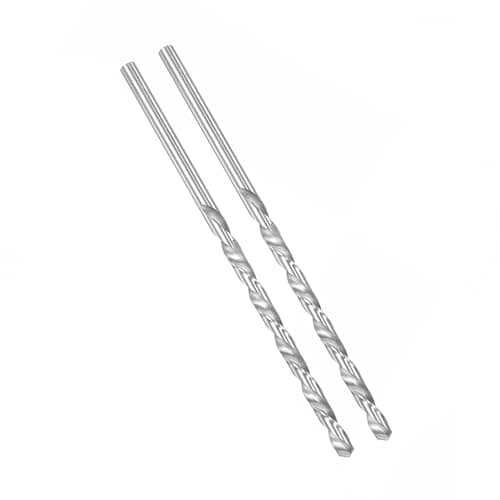 Image of ROWORKX 2Pcs 6mm x 160mm Extra Long HSS Twist Drill Bits - Straight Shank Spiral Drill Bits for Wood, Metal, Aluminium, Plastic