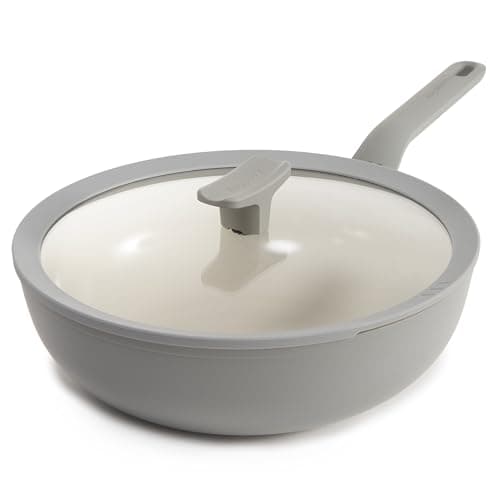 Image of Berghoff Leo Balance Wok Pan (28 cm) - Wok with Lid - Non-Stick Wok Pan - for All Types of Cookers - Moonmist