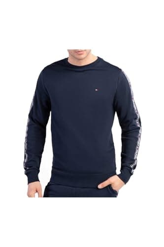 Image of Tommy Hilfiger Men's Track Top Ls Hwk Um0um00705 Sweatshirt, Blue (Navy Blazer), S