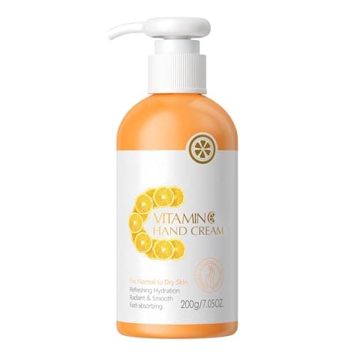 Image of Hand Cream for Dry Cracked Hands - Vitamin C Hand Lotion Non-Greasy Lightweight Hydrating Cuticle & Hand Moisturizer Soothes And Repairs Extremely Dry Hand Skin Moisturizing Cream - 7.05Oz
