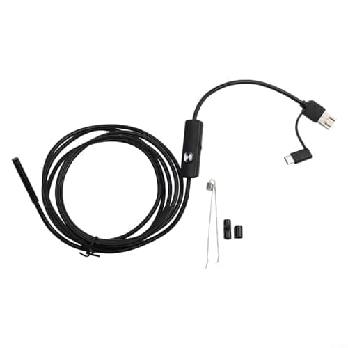 Image of Nexbrill Borescope Camera 1200P HD 5.5mm IP65 Waterproof with 6 LEDs for Android Phone PC Inspection of Pipes Engines 350CM(200CM)