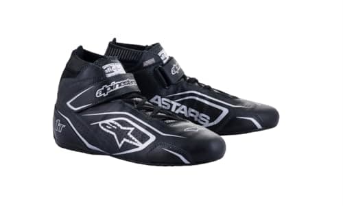 Image of ALPINESTARS TECH-1 T V2 SHOES US - BLACK/SILVER - 7.5