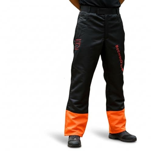 Image of RocwooD Chainsaw Protective Chaps Seatless Trousers Leggings Safety High-Visibility Forestry Chaps Protective Gear Lightweight Durable Chainsaws 33" - 40"