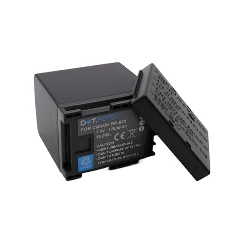 Image of Dot.Foto BP-820 Premium 7.4v / 1780mAh Rechargeable Battery for Canon LEGRIA/VIXIA HF G26 G30 G40 G50 G60 G70 / GX10 / XA11 XA15 XA20 XA25 XA40 XA45 XA50 XA55 XA60 XA65 XA70 XA75 XF400 XF405