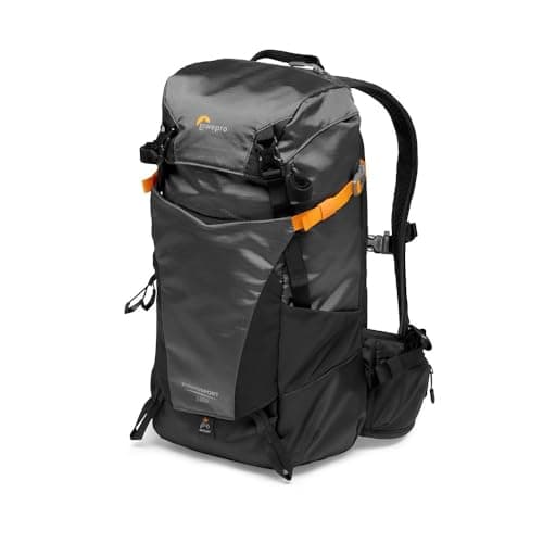 Image of Lowepro PhotoSport BP 15L AW III, Hiking Camera Backpack with Side Access, Removable Camera Insert and Accessory Strap System, Grey, for Mirrorless, Compatible with Sony α6000