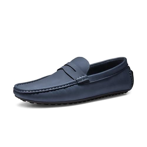 Image of Bruno Marc Men's Penny Loafer Slip-on Suede Driving Shoes,SBLS2334M,Dark Blue,11 UK /12 US