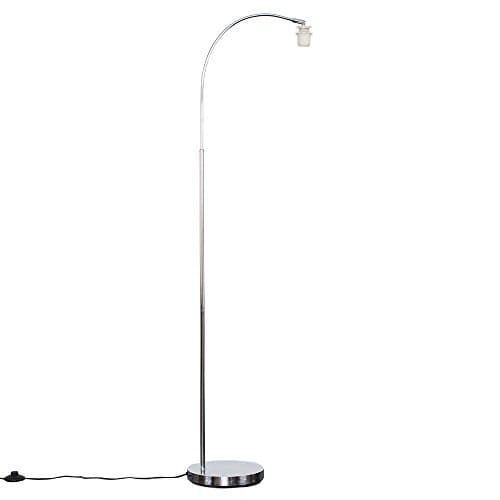 Image of MiniSun | Modern Style Polished Chrome Curved Stem Floor Lamp Base | Floor Lamps & Torchieres, Home Décor & Improvement Essential