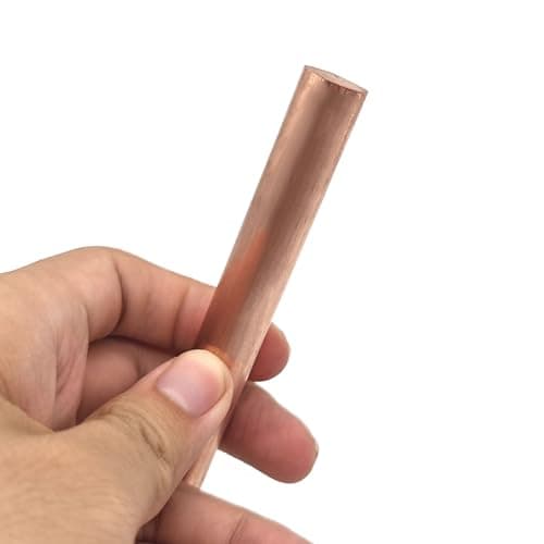 Image of Solid Copper Round Rod, Phosphor Bronze Bar 1mm to 35mm Diameter Phosphor Copper Rods Industrial Grade Length 100mm 500mm DIY(1X500MM)