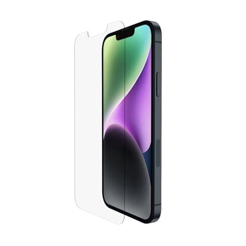 Image of Belkin TemperedGlass iPhone 17e, 16e, 14, 13, 13 Pro Screen Protector, AntiMicrobial-Treated, Easy Bubble Free Application with Included Installation Guide Tray, 9H Hardness Tested