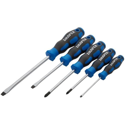 Image of Draper 09783 5-Piece Soft-Grip Screwdriver Set