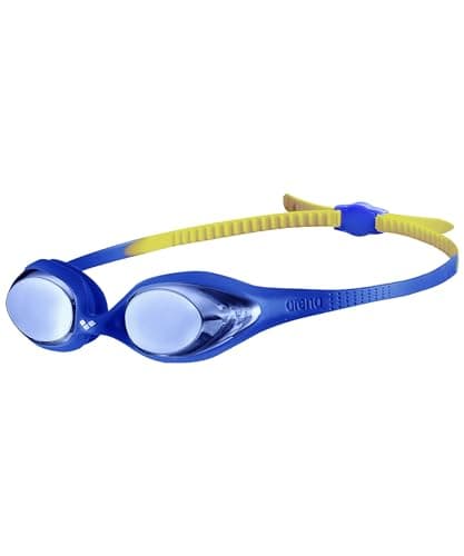 Image of arena Spider Junior Mirror Children's Swimming Goggles, Standard Pool Goggles with Anti-Fog Mirrored Lenses, UV Protection, Self-Adjusting Nose Bridge, Hypoallergenic Silicone Seals