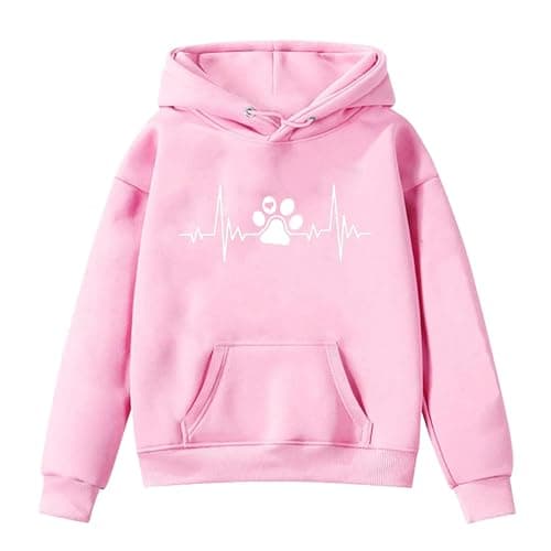 Image of Generisch Kids Pullover Long Sleeve Crew Neck Sweatshirt with Bear Print for Kids, pink, 6-7 Years