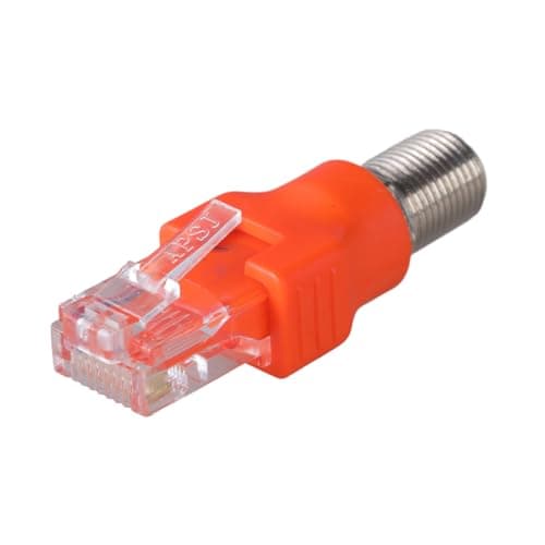 Image of FROMCEO Ftype Female to RJ45 Male Converters Adapter for Coaxial Cable Testing and Line Finder Use Coax Adapters for Line Tester