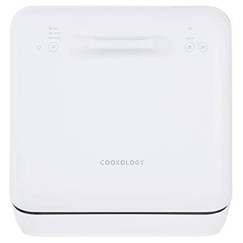 Image of Cookology MCDW2 Small Portable Mini Table Top Dishwasher, 2 Place Settings, 3 Wash Cycles, Touch Control Buttons and ECO Friendly Mode - in White