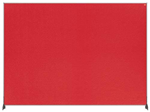 Image of Nobo Impression Pro 1.8 m High Desk Divider, Felt Surface, Red, 1400 x 1000 mm, 1915510