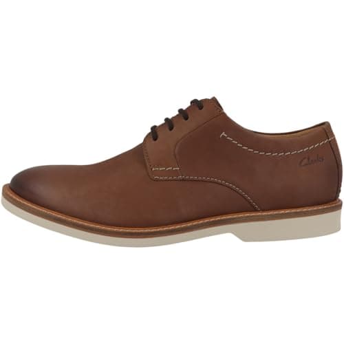 Image of Clarks Atticus LTLace Mens Dark Tan Lea, 10